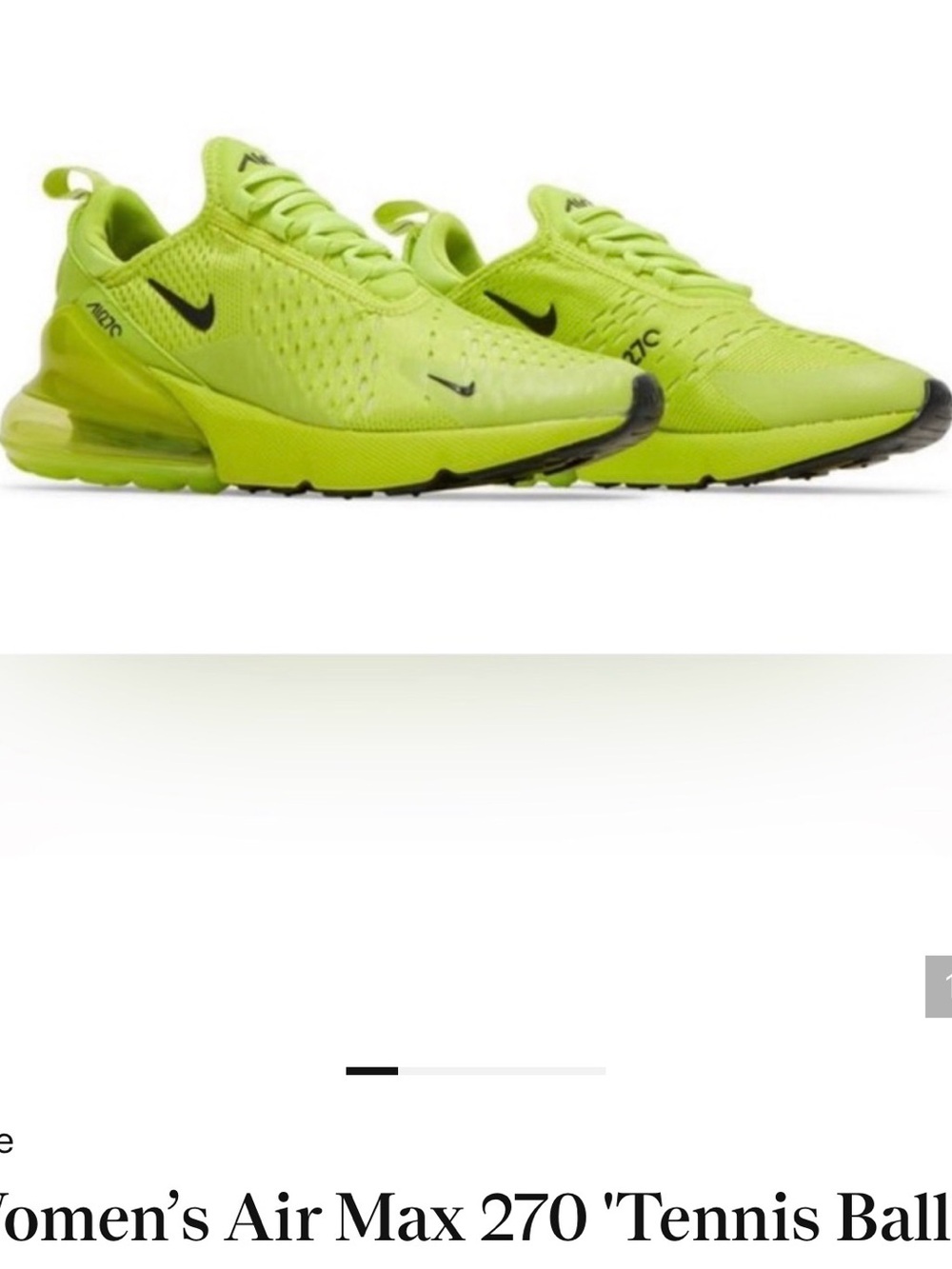 Nike Neon Green Air Max 270 Sneakers